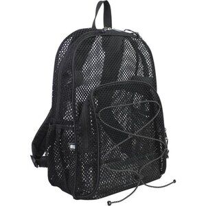 Mesh Beach Backpack Lightweight Bungee See Through for Travel, College, Swim